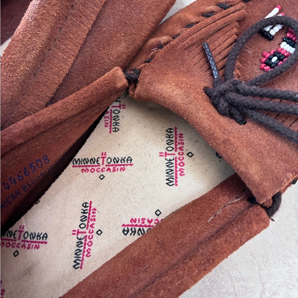 Minnetonka Moccasins with Embroidery - Picture 2 of 6